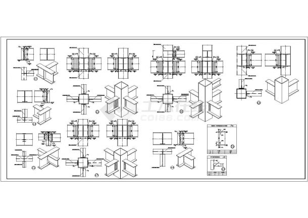 三层钢框架车站配套商业结构施工图（8度抗震）-图二