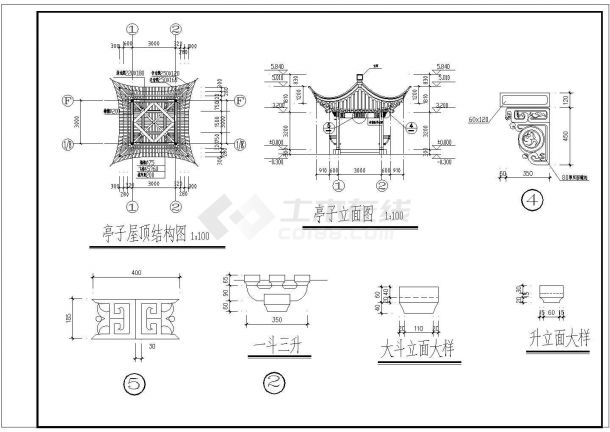 某57.65平方米古建筑施工图-图二