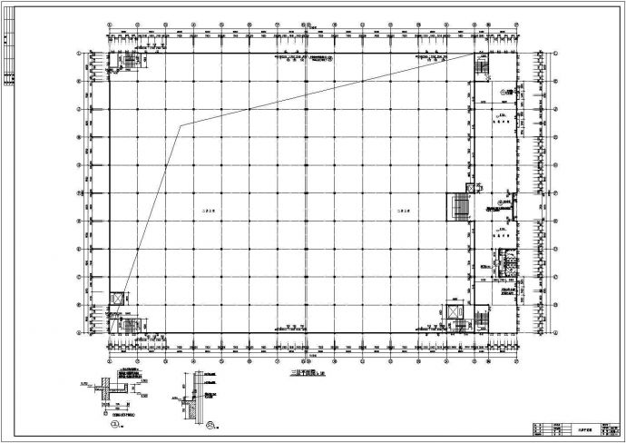 某30000㎡五层机械车间(部分为办公楼)建筑方案图VIP_图1