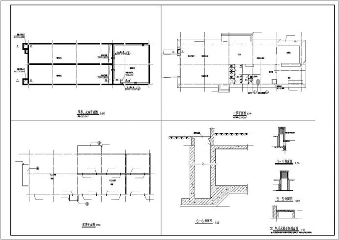 水泵房兼变电所及监控室建筑方案图_图1