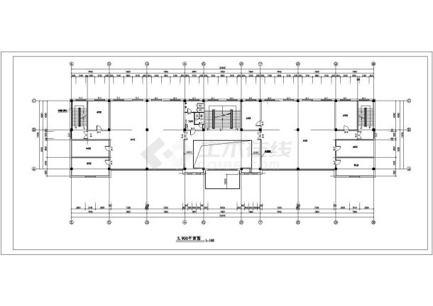 中小型工厂办公楼设计CAD参考图附带效果图-图二