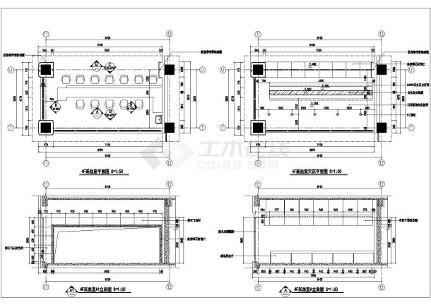 某地区甲级医院4F建筑设计施工图-图一