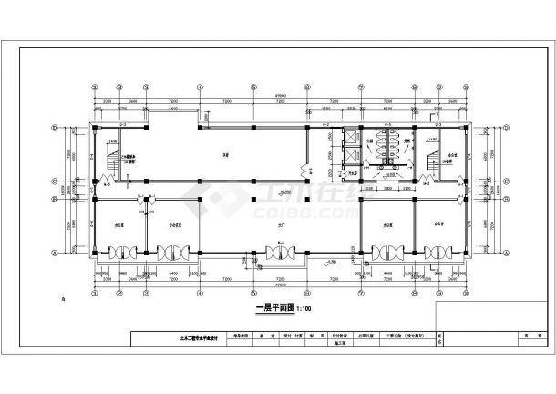 [方案][毕业设计]某6693.12平方米八层综合办公楼建筑方案图-图二