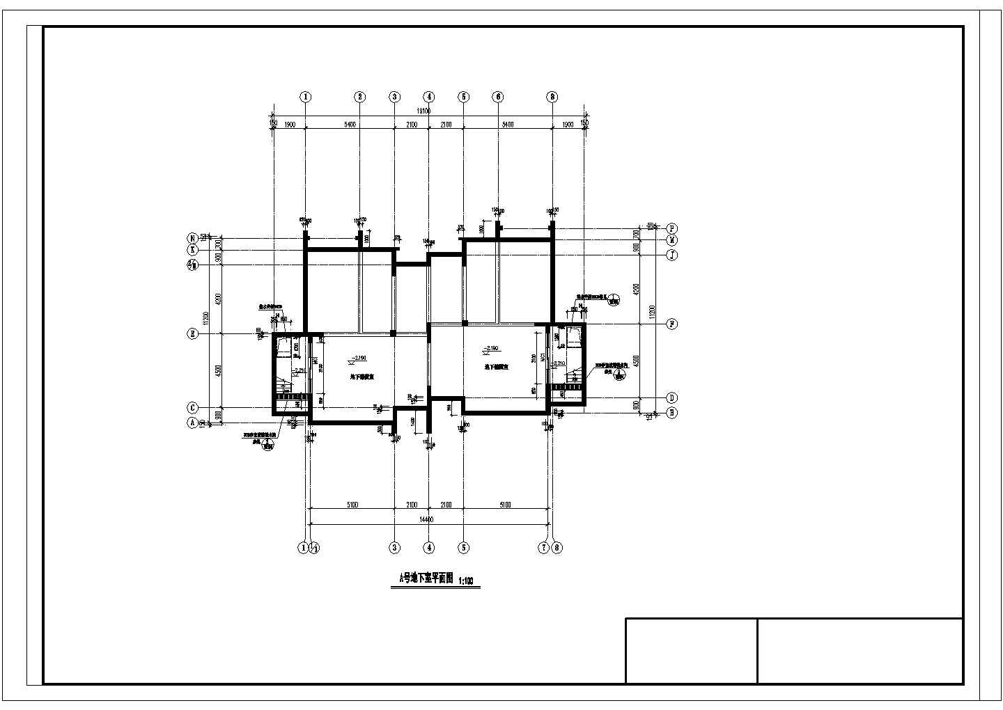 某地双拼带地下室、夹层三层半自建房屋建筑设计图