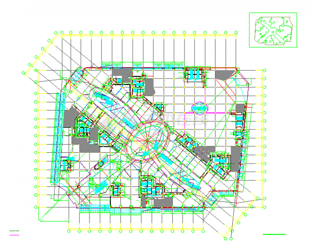[杭州]某地六层大型综合商场建筑cad图（现代风格）-图一