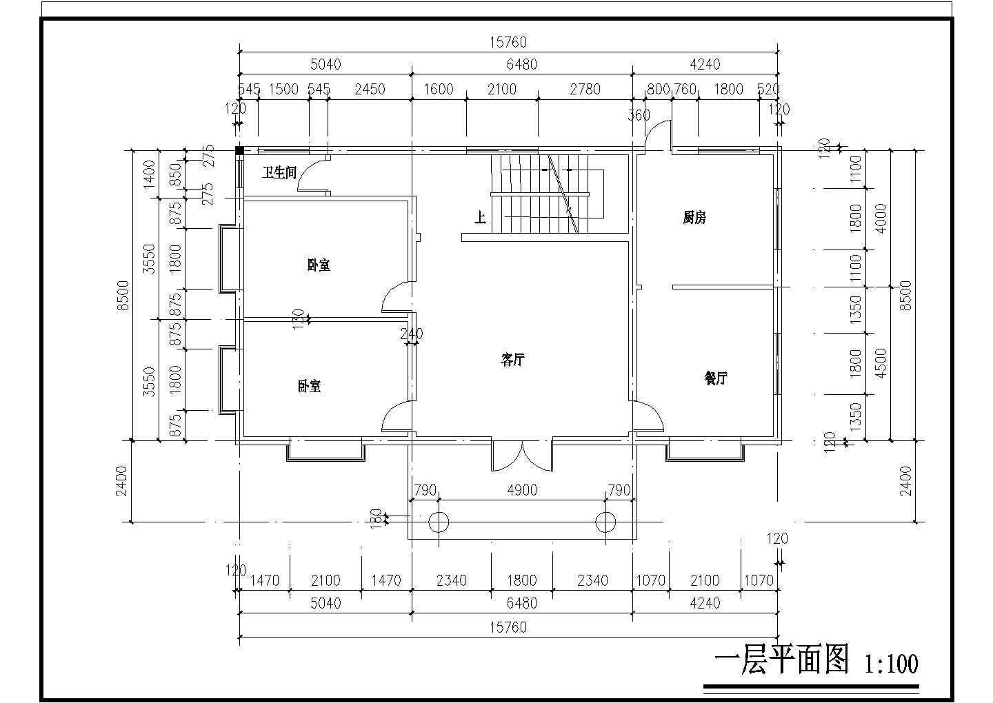 二层砖混农村房屋设计建筑施工图纸