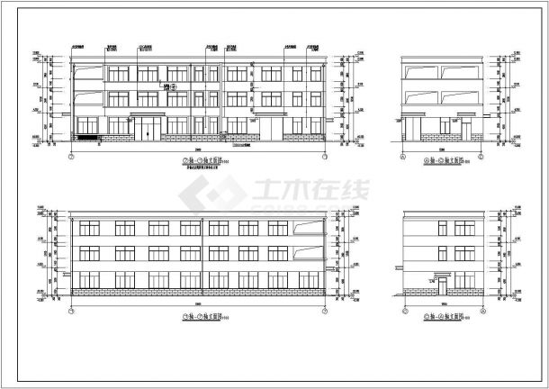 某地三层综合楼建筑施工图（框架剪力墙.12.9米高）-图一