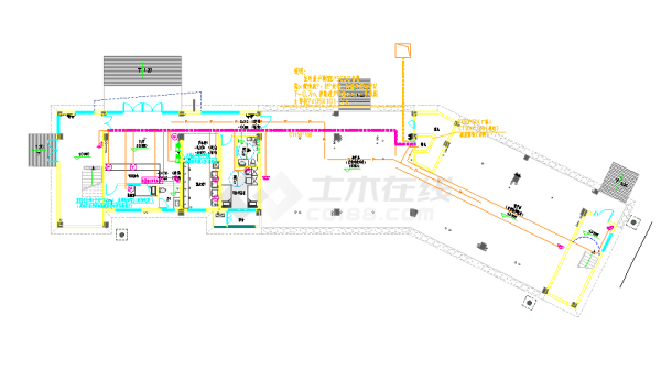 西北某市住宿楼弱电设计CAD详细展示图-图一