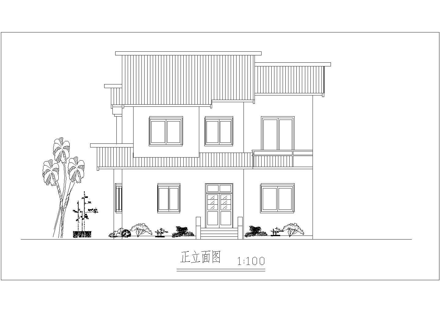 某地两层经济农村房屋建筑施工户型图