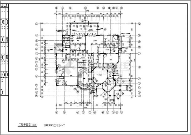 某地东南亚风格带地下室二层自建别墅建筑设计图-图二