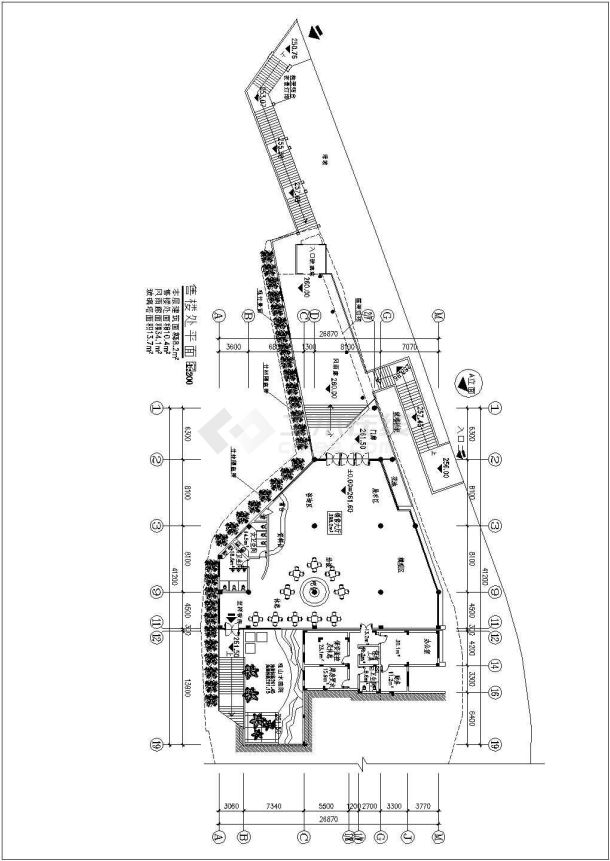 某地详细的二层售楼处建筑设计图（框架剪力墙，现代风格）-图一