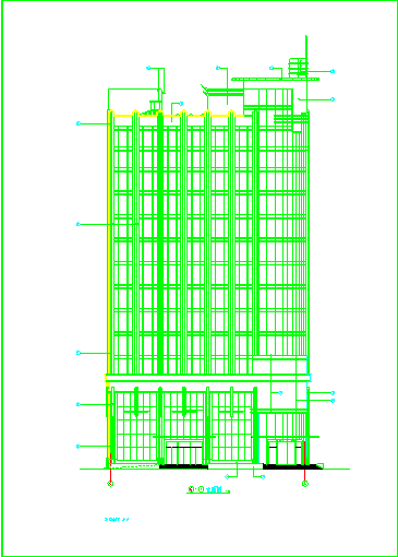 某地某花园小区高层住宅建筑设计图纸-图二