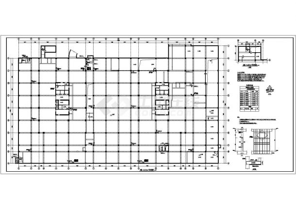 [北京]6.37万平米框架核心筒商业综合楼结构施工图-图一
