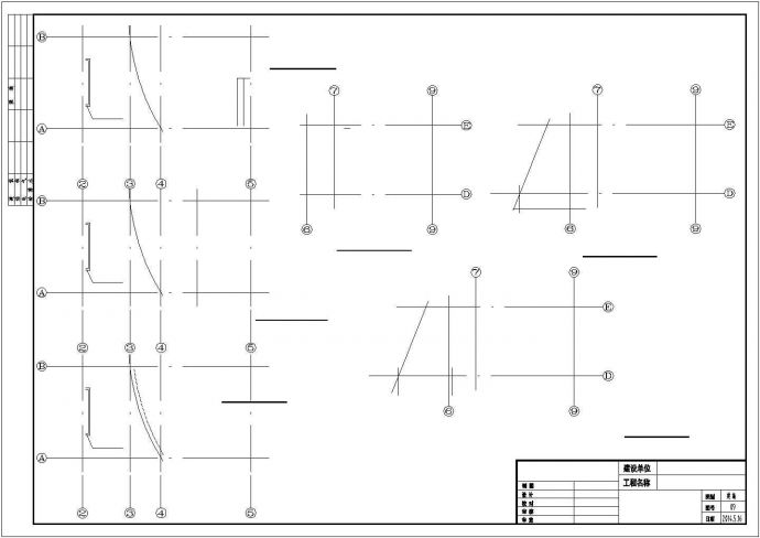两层框架结构带一层地下室服务综合楼结构图（含建筑图）_图1