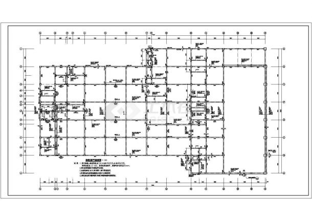 三层框架结构宝马4S店结构施工图（6度抗震）-图二