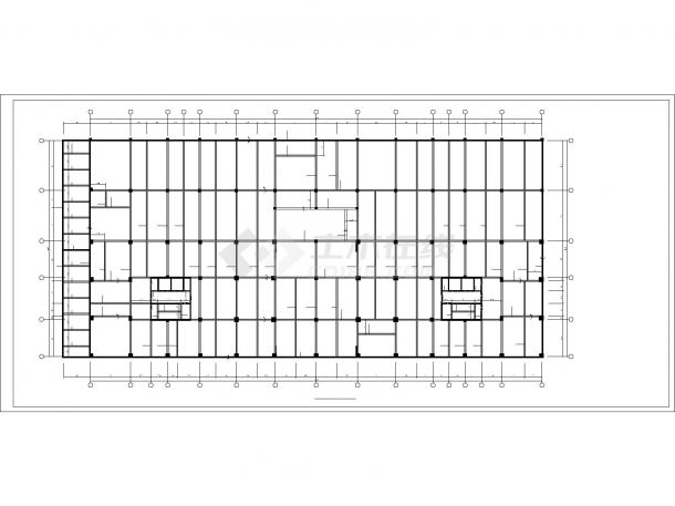 ][新疆]17层框架剪力墙结构商住楼结构图（筏板基础）-图一