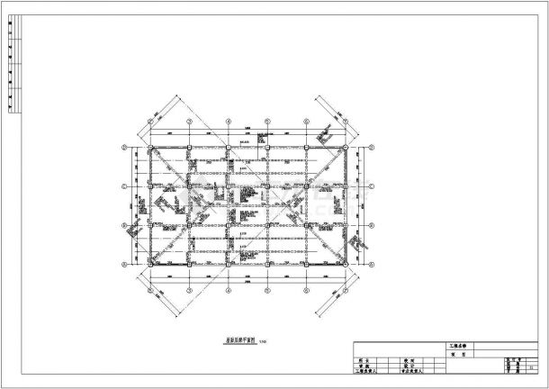 八层独立基础框剪结构办公楼结构施工图（7度抗震）-图一