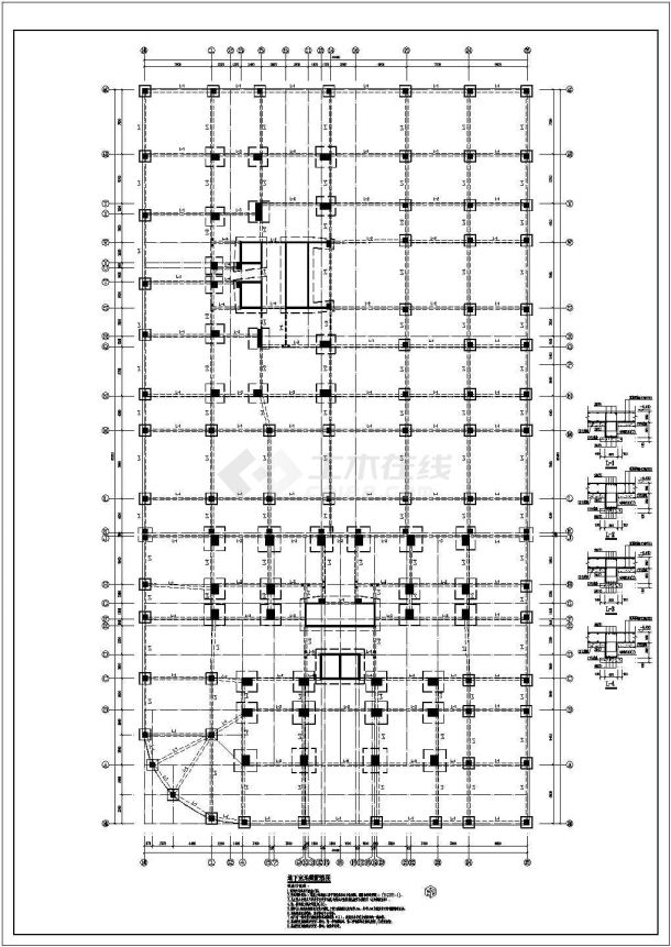 三十二层桩基础纯剪力墙住宅结构施工图（6度抗震）-图二