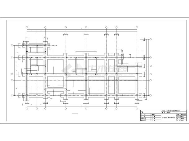 三层框架结构污水处理厂管理用房结构图-图二