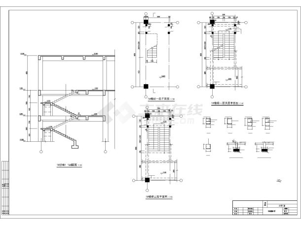 两层带电梯框架厂房结构施工图-图一