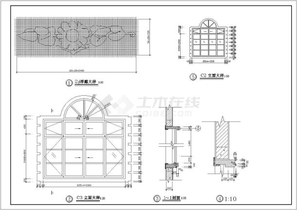 某地精美欧式三层别墅建筑设计施工图纸-图二