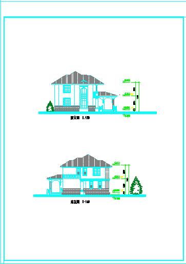 经济实用二层农村房屋建筑设计图纸-图一