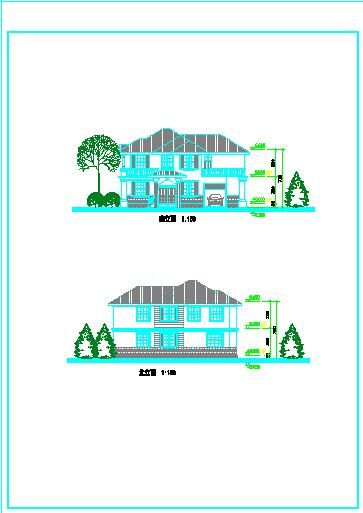经济实用二层农村房屋建筑设计图纸-图二