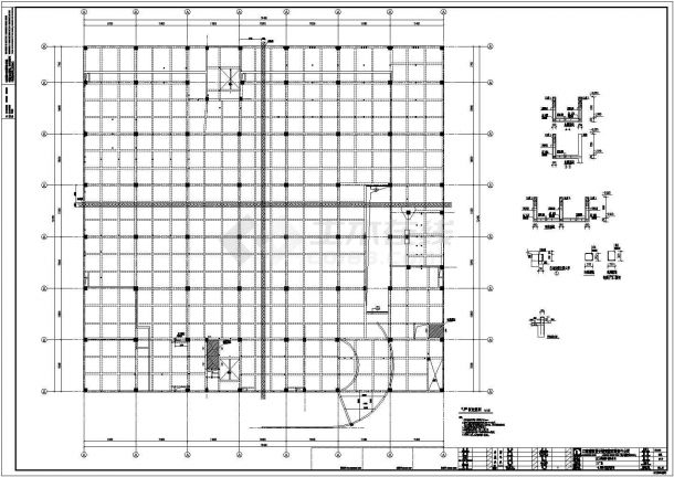 [江苏]四层框架结构大型购物广场结构图-图一