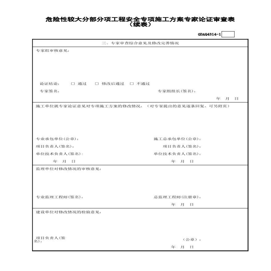 危险性较大分部工程安全施工方案专家论证审查表-图二