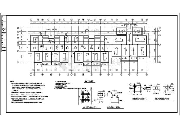 条形基础砌体结构住宅楼结构施工图-图一