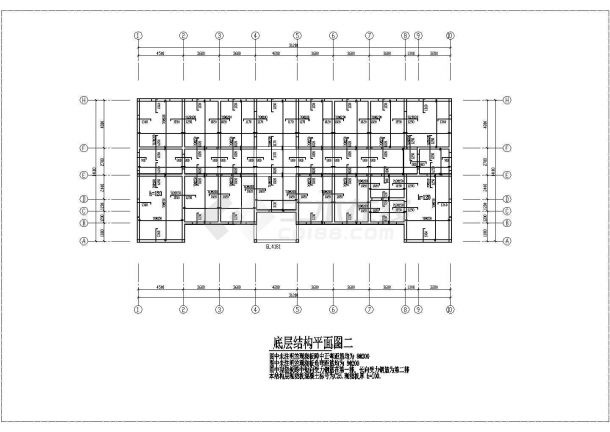 梓潼县某砌体结构卫生院结构施工图（条形基础）-图一