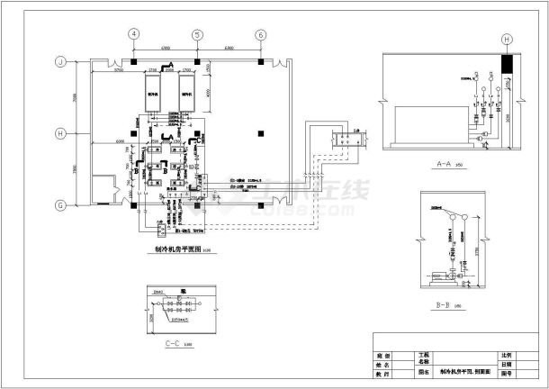 某豪华酒店空调机房平面设计施工图-图一