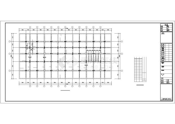[湖北]12层框架剪力墙结构办公楼结构图（预制管桩基础）-图一