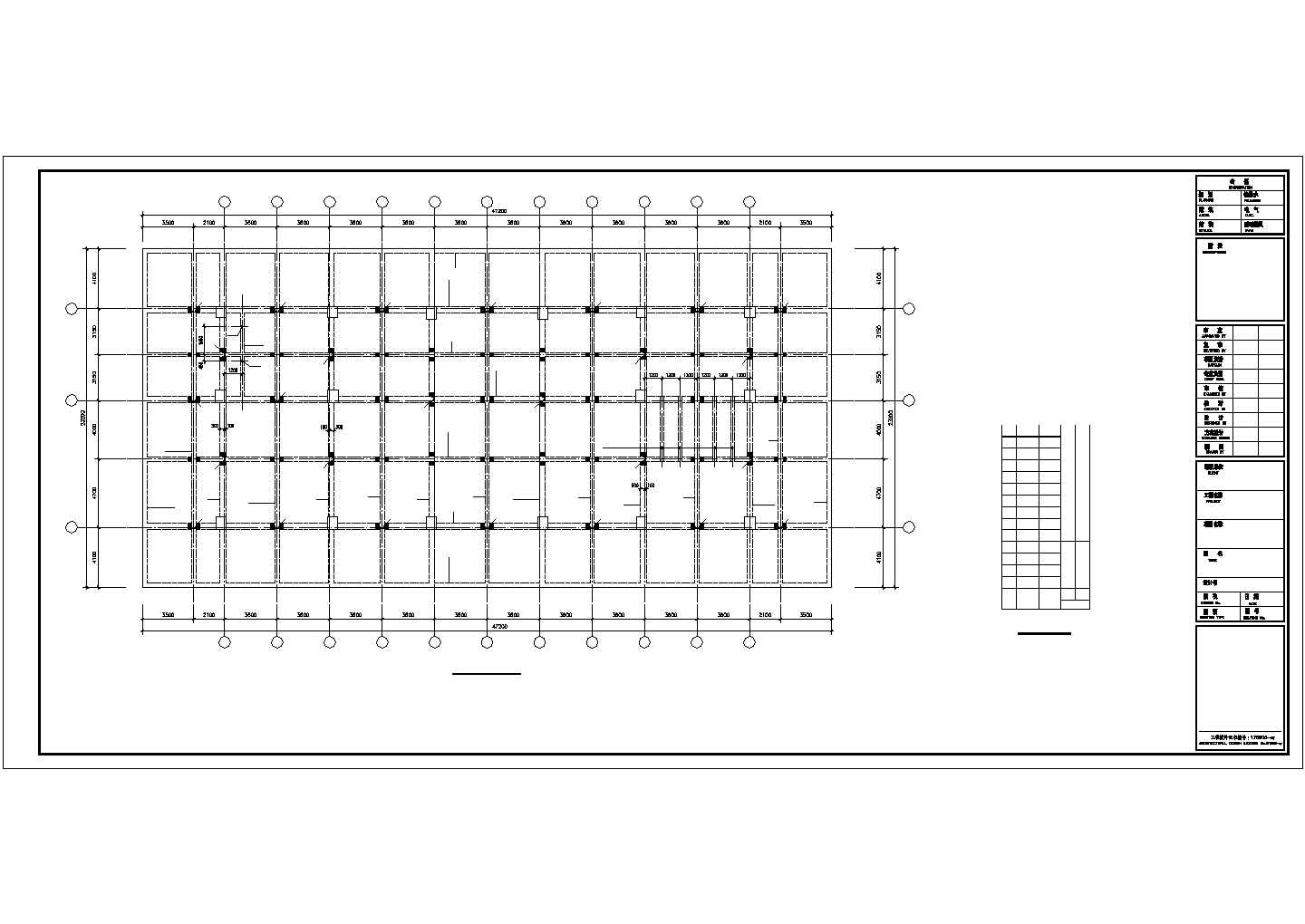 [湖北]12层框架剪力墙结构办公楼结构图（预制管桩基础）