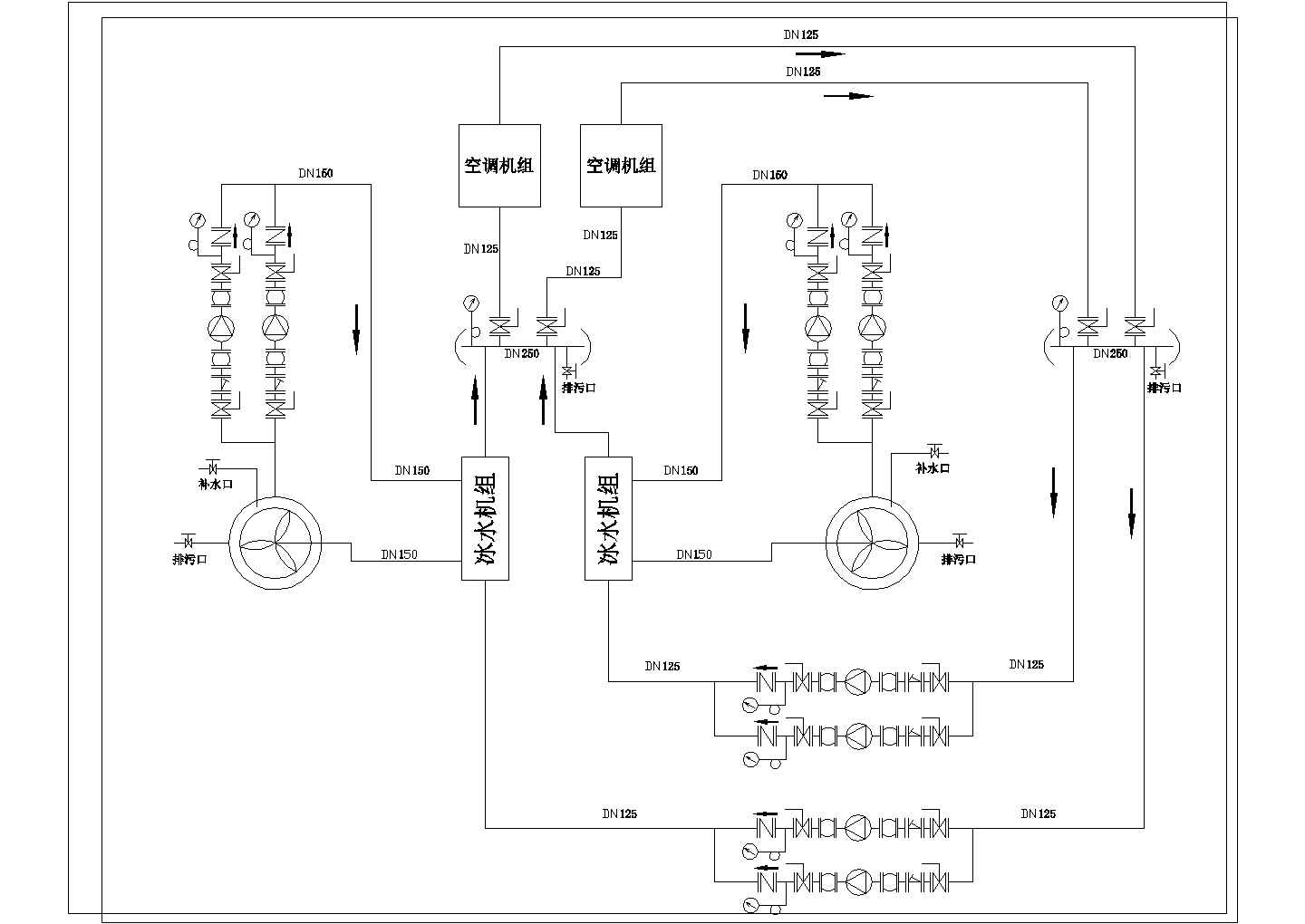 某工厂冰水主机空调系统整套设计施工图