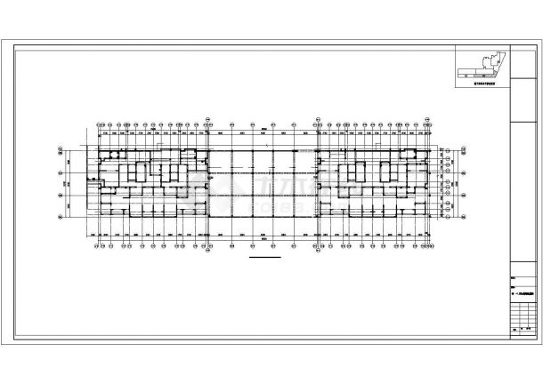 大型住宅小区框架结构地下室结构图-图二