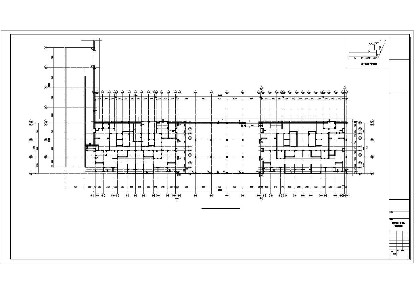 大型住宅小区框架结构地下室结构图