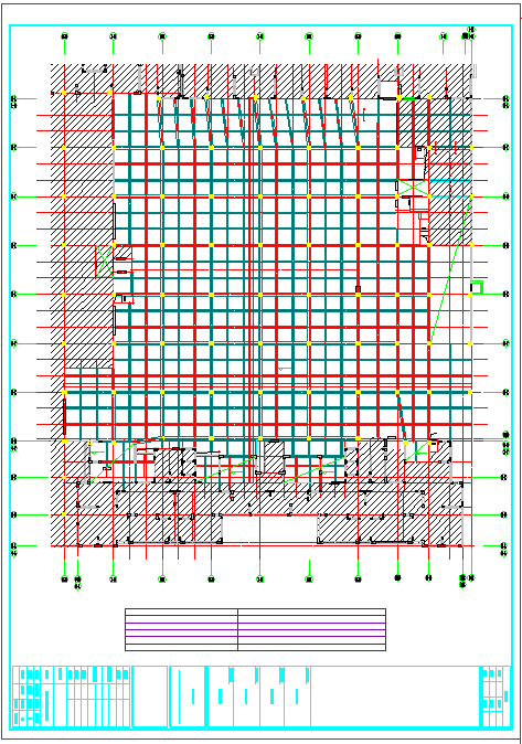 [郑州]住宅楼地下一层框架结构地下室结构图-图二