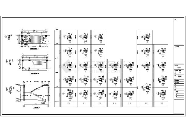 五层框架结构汽车运输公司服务楼结构图-图一