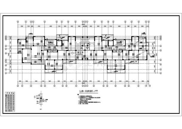 11层带阁楼框剪住宅结构施工图-图二