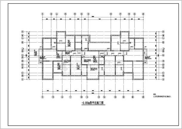 31层带跃层框剪结构住宅楼结构施工图-图一