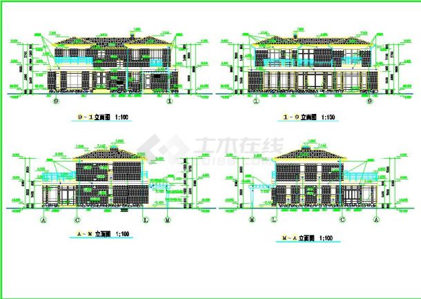 大方独栋新农村住宅建筑设计施工图-图一