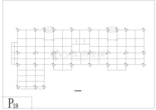 五层框架结构大学教学学院楼结构施工图（1、2#）-图一