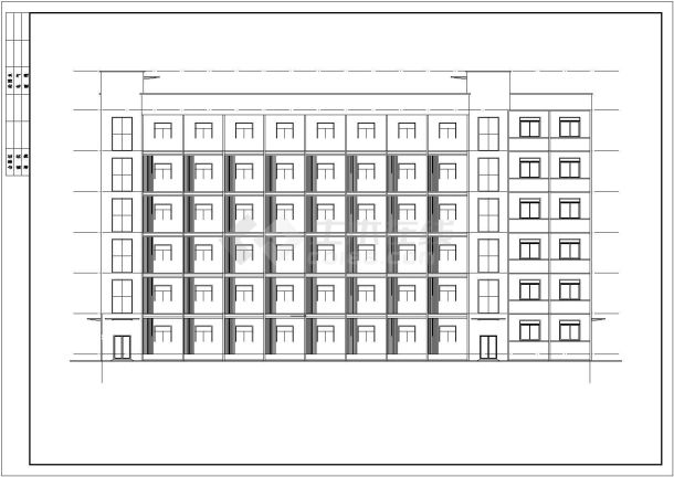 6层框架剪力墙宿舍楼全套施工图-图二