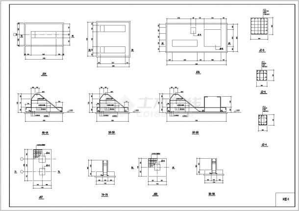小型体育场钢结构看台结构施工图（独立基础）-图二