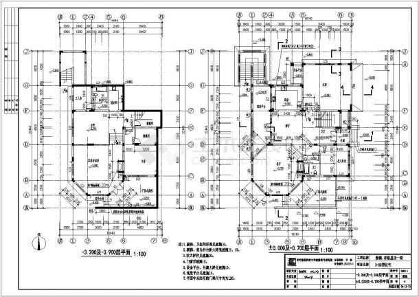 带地下室活动室二层豪华坡地房屋建筑设计图-图二