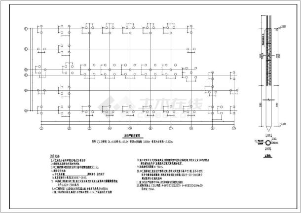 三层桩基础钢框架食堂结构施工图（7度抗震）-图一