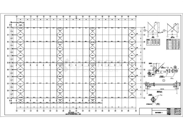 7.5米跨单层轻钢结构厂房结构施工图（7度抗震）-图二