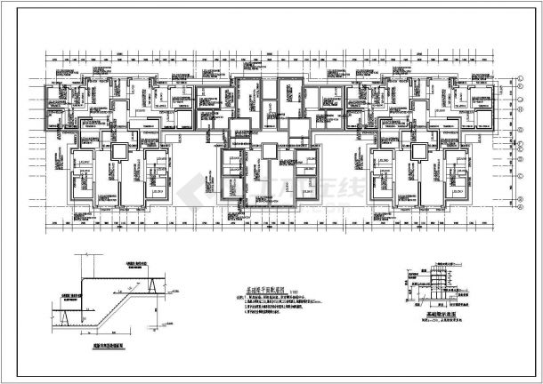 居民楼剪力墙框架结构设计CAD套图-图二