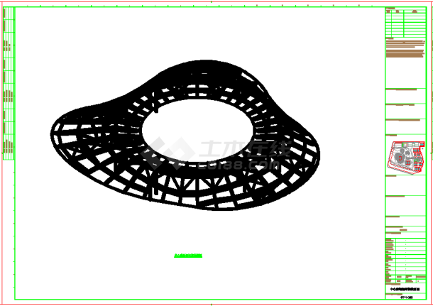 [广东]钢结构网球中心结构施工图-图一